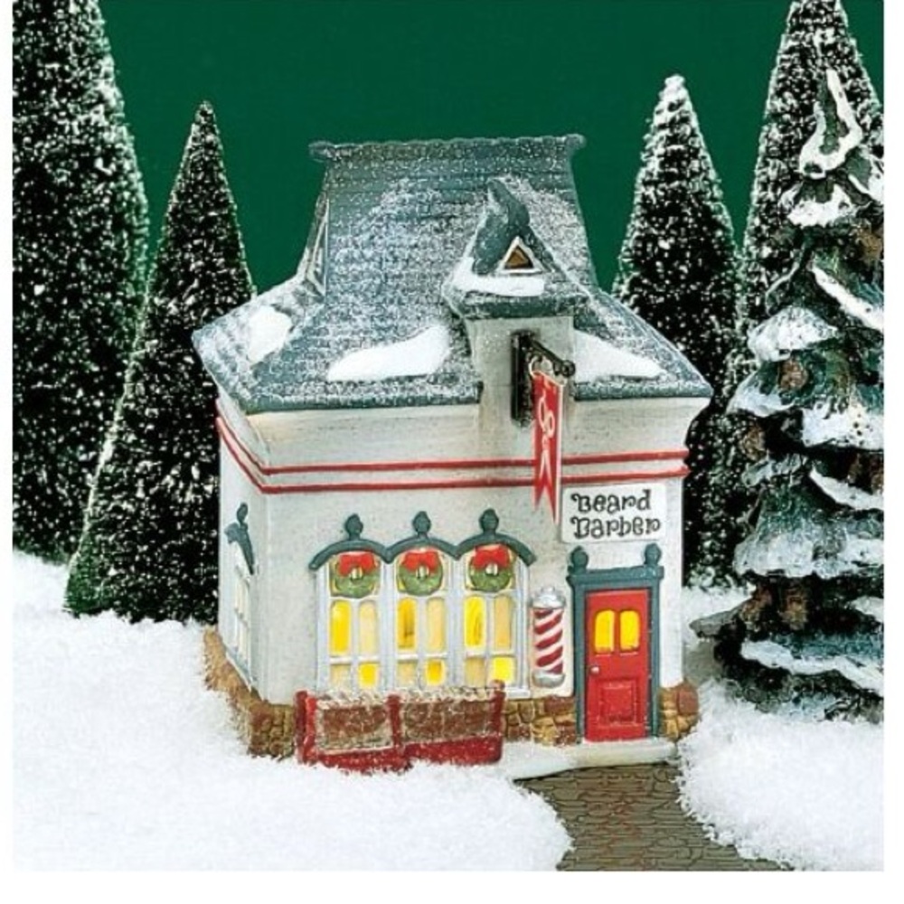 Dept 56 North Pole Series “Beard Barber Shop” with Box